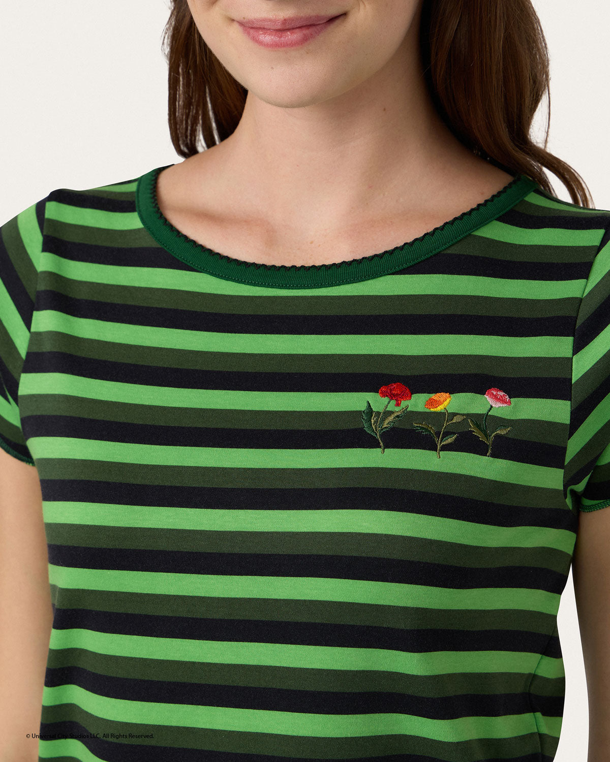 Womens | Elphaba Stripe Short PJ Set x Wicked | Forest