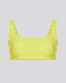 The Elle Ribbed Bikini Top - Solid & Striped
