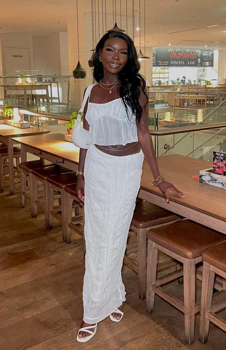 The Moment Maxi Skirt | White