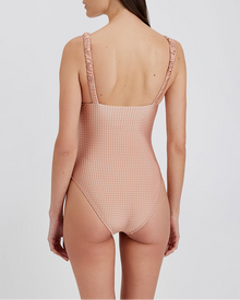 Womens | Verona One Piece | Baby Polkadot Taupe