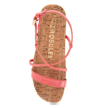 Miles Sandal Dress Platform | Coral Patent Faux Leather/Cork