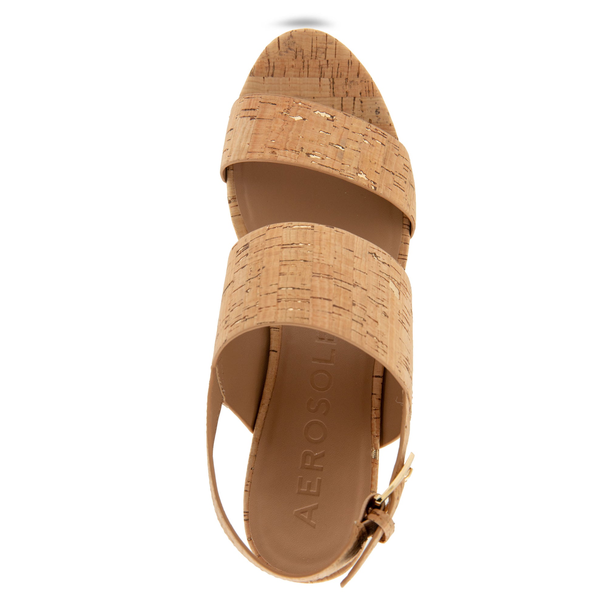 Camilia Sandal Platform | Cork/Gold Flecks