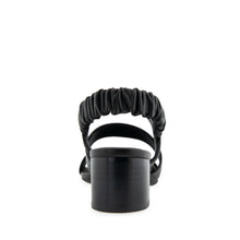 Clarissa Sandal Dress Block Heel | Black Leather