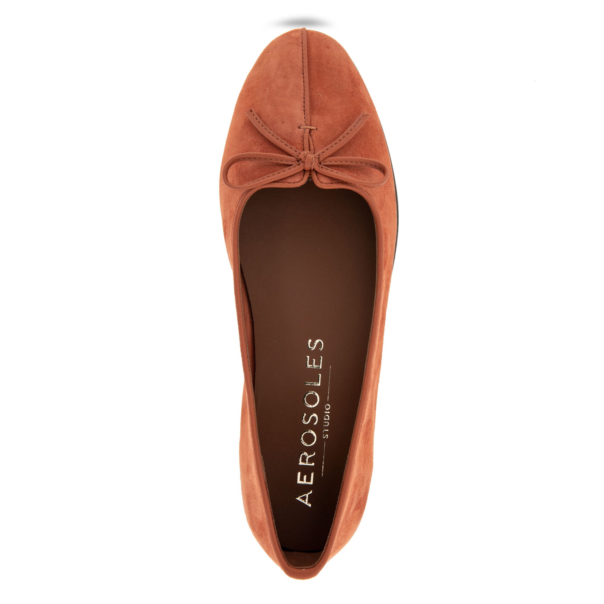 Novia Dress Flat | Rust Suede