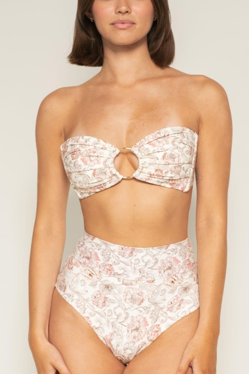 Added Coverage High Rise Bikini Bottom | Venecia Floral