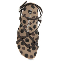Leera Sandal Footbed | Java Spotted Print Faux Leather