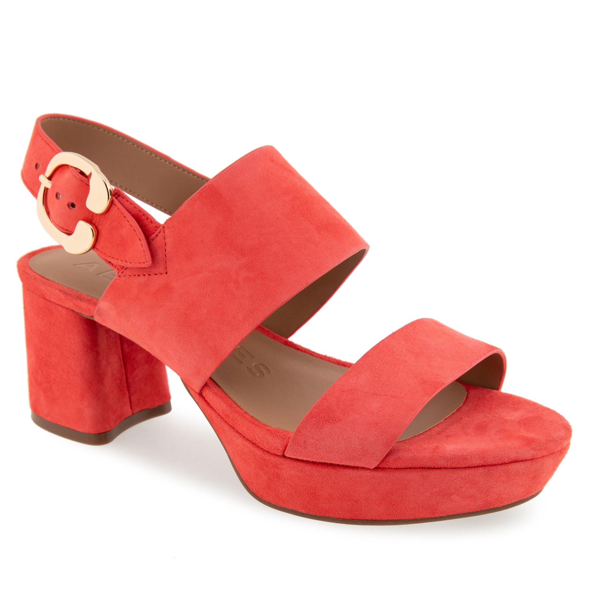 Camera Sandal Platform | Coral Suede