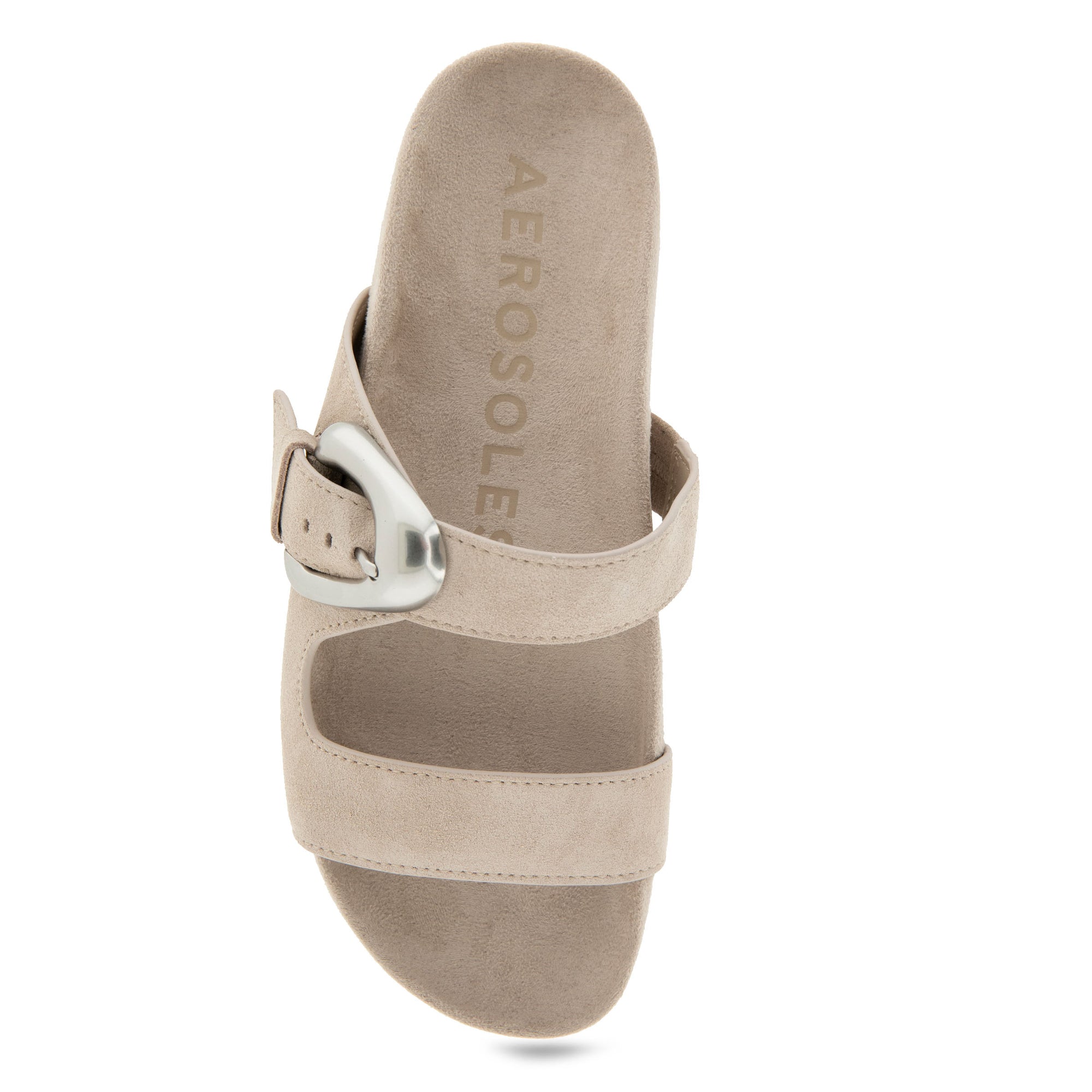 Lemon Sandal Footbed | Stone Suede