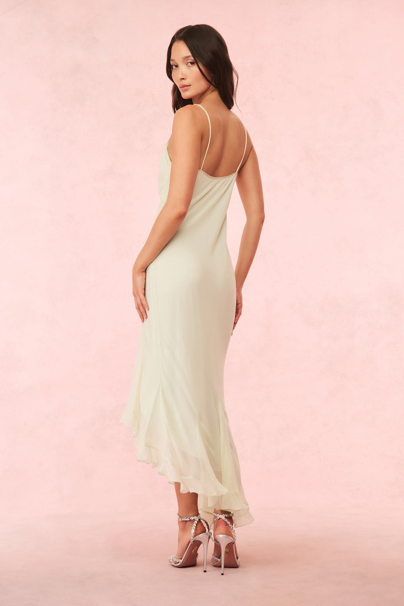 Chesley Chiffon Slip Dress | Washed Sage