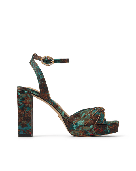 Women | Maddy Ruche Platform Heel | Olive