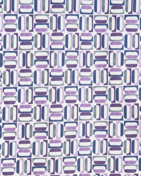 Men | Short Sleeve Cotton Stretch Geo Shi | Purple Pink