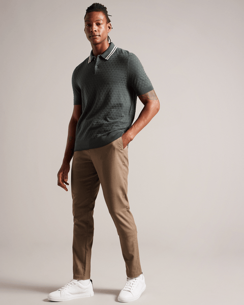 Men | Irvine Slim Fit Flannel T | Light Pastel Brown