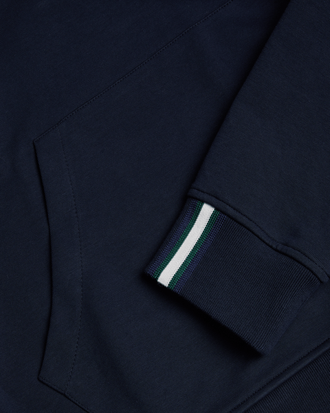 Men | Drotow Long Sleeve Regular Branded Hood | Navy