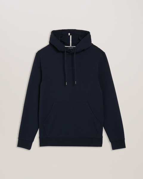 Men | Drotow Long Sleeve Regular Branded Hood | Navy