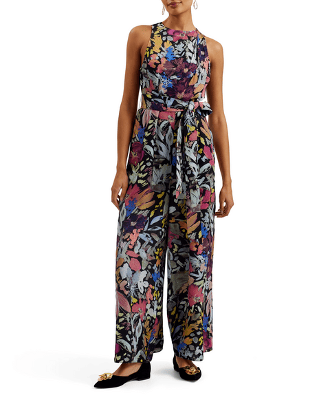 Women | Halterneck Jumpsuit Drape | Black