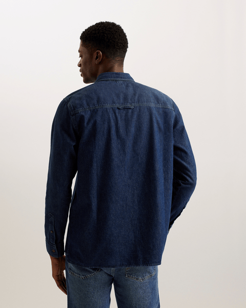 Men | Long Sleeve Denim Shirt | Blue (V2)