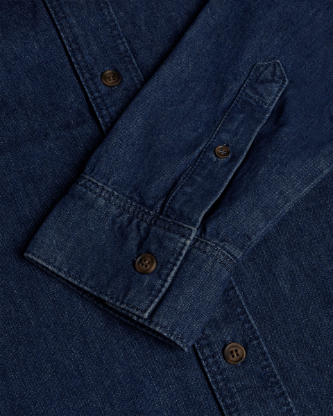 Men | Long Sleeve Denim Shirt | Blue (V2)
