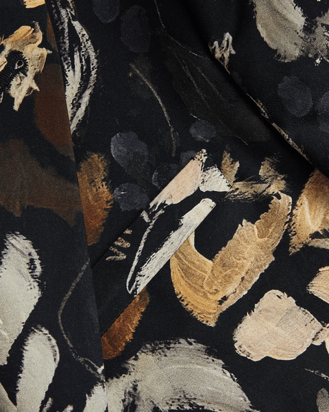 Men | Jersey Floral Suit Jacket | Black