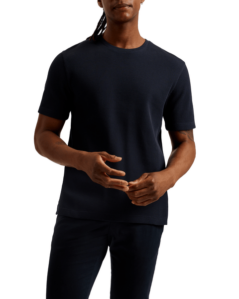 Men | Frute Short Sleeve Reg Textured T Shirt | Navy