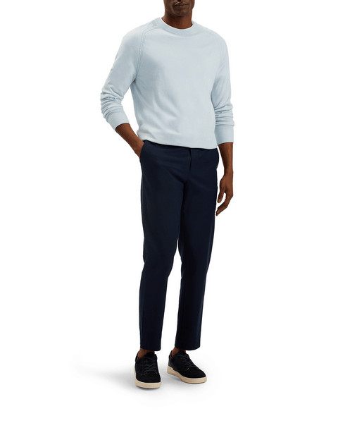Men | Long Sleeve Regular Silk Blend Cre | Light Blue