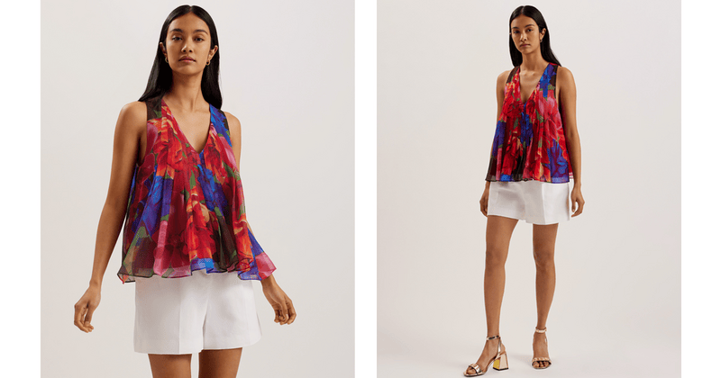 Women | Organza Tropical Bloom V | Multicolor (V2)