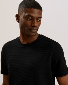 Men | Curlys Short Sleeve Reg Textured T Shirt | Black