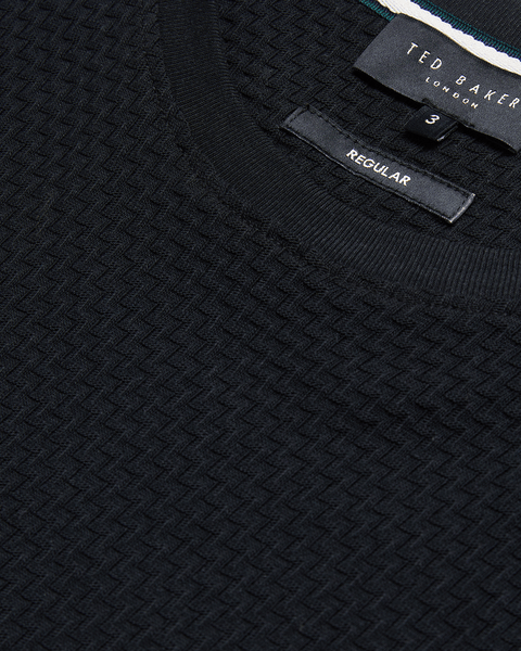 Men | Curlys Short Sleeve Reg Textured T Shirt | Black