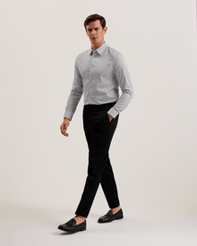 Men | Joshhy Long Sleeve Hex Geo Shirt | White Pastel