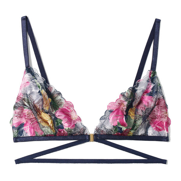 Wildly Blooming Bralette | Dark Sky (Blue)