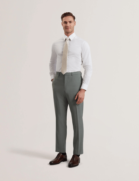 Men | Classic Wool Suit Trouser | Dark Green