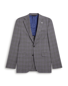 Men | Classic Wool Suit Jacket | Light Pastel Grey (V1)