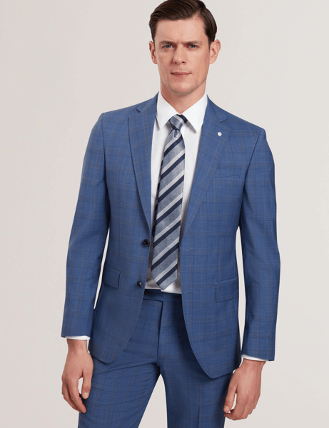 Men | Classic Wool Suit Jacket | Dark Blue (V2)
