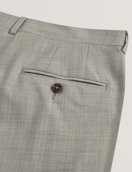 Men | Classic Wool Suit Trouser | Light Pastel Grey (V2)
