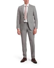Men | Classic Wool Suit Jacket | Light Pastel Grey (V3)