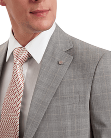 Men | Classic Wool Suit Jacket | Light Pastel Grey (V3)