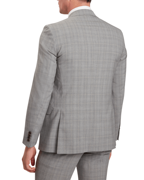 Men | Classic Wool Suit Jacket | Light Pastel Grey (V3)