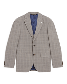 Men | Classic Wool Suit Jacket | Light Pastel Grey (V3)