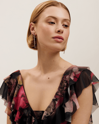 Women | Isalie Crys Bgt Drop Earring | Olive Melange