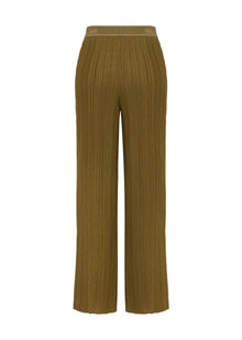 wide-leg trousers | Olive Green