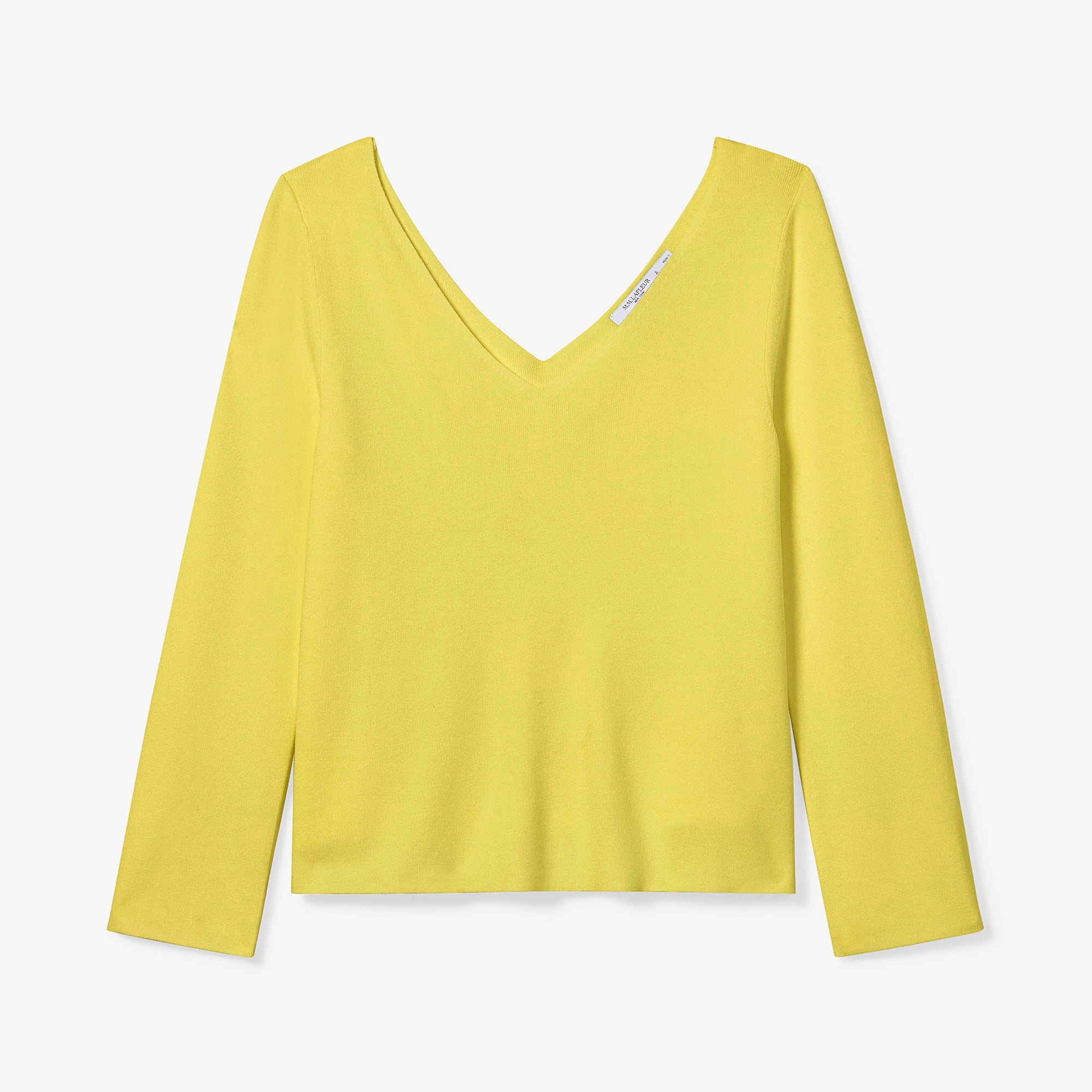 Packshot image of the Kara top in chartreuse